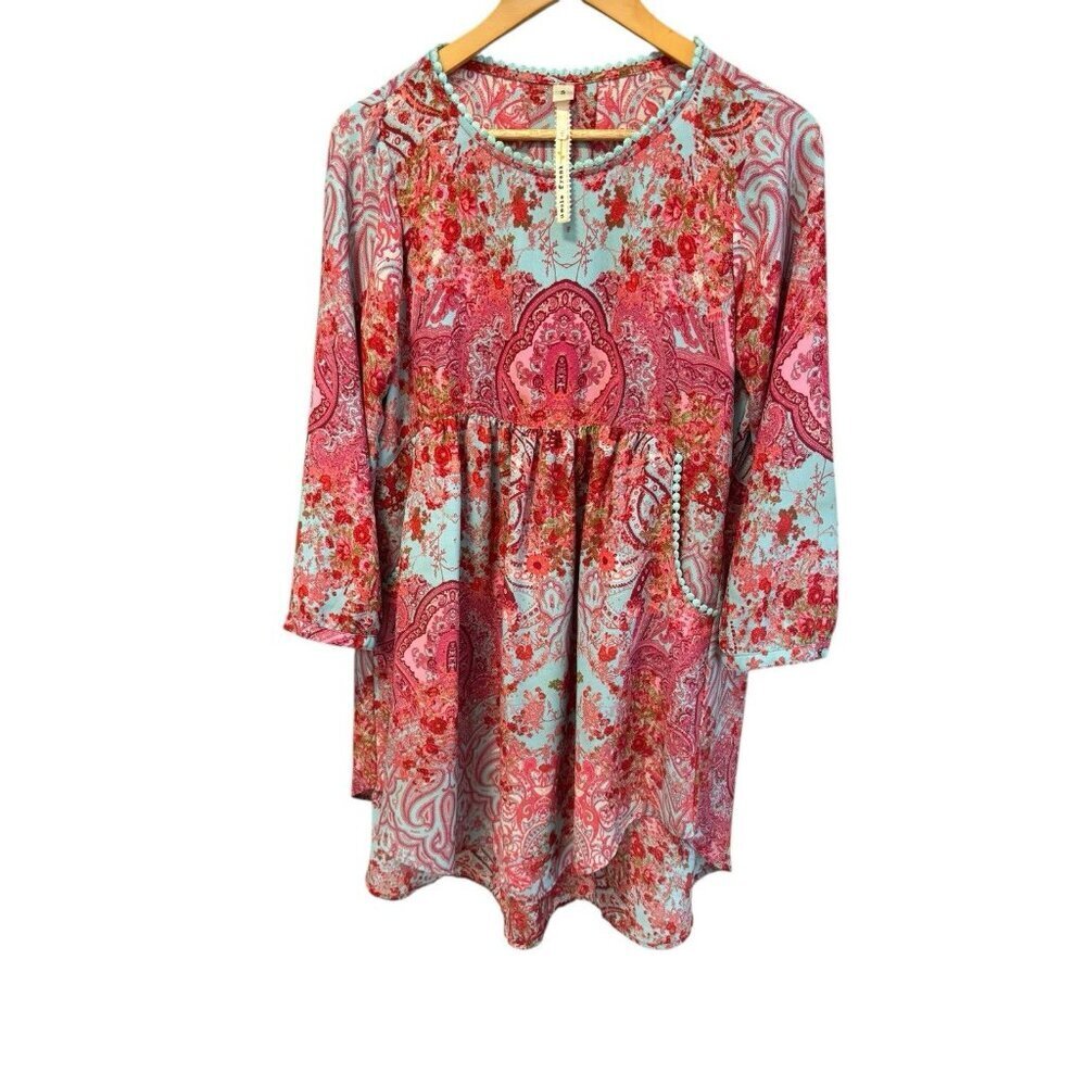 Anthropologie Uncle Frank Paisley Dress Boho Flowy Peasant Lightweight Small - Picture 6 of 8